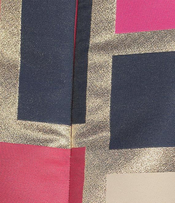 Trina Turk Cayley Color Block Jacquard Boat Neck Sleeveless Coordinating Top Product Image