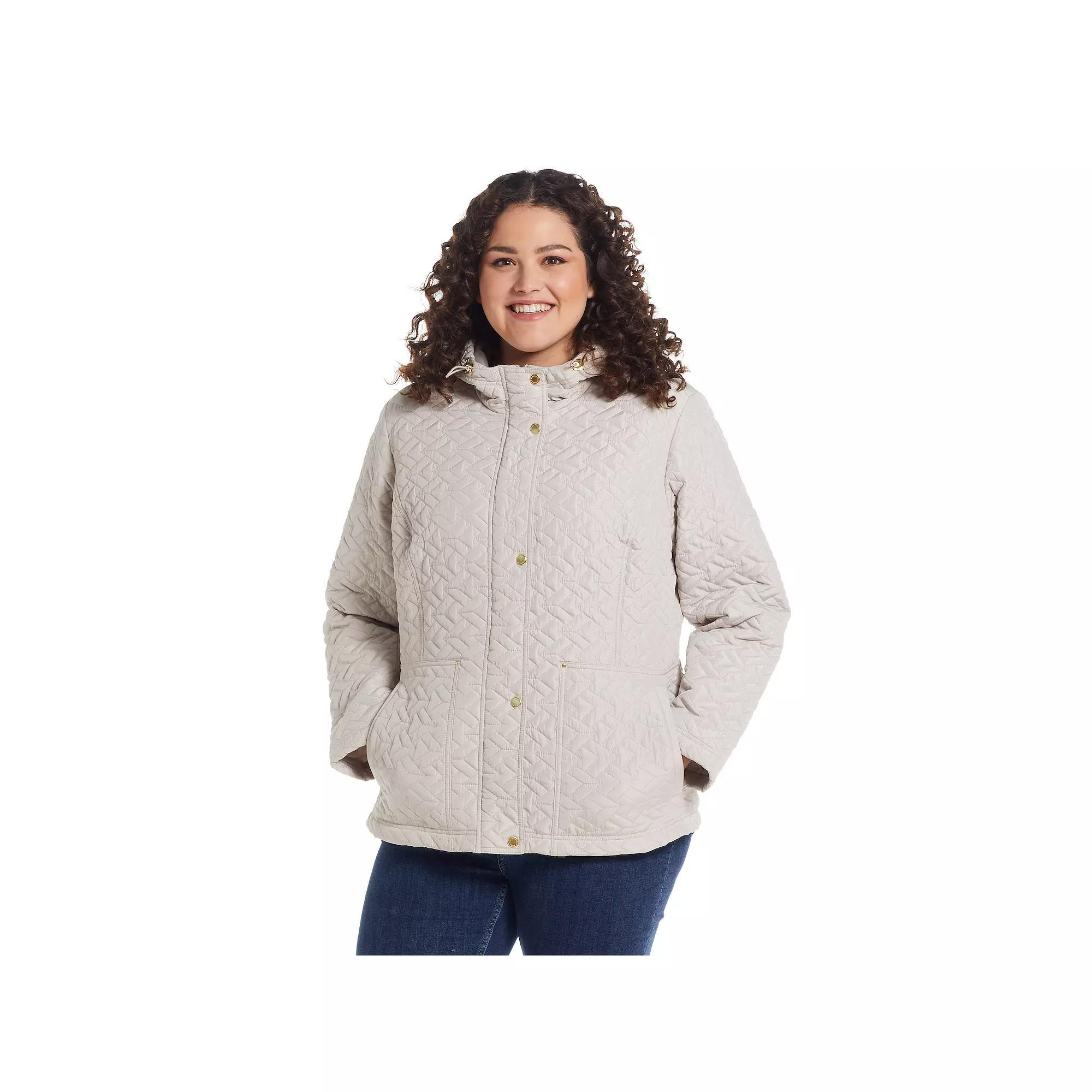 Plus Size Weathercast Hooded Quilted Jacket, Women's, Size: 3XL, Grey Hearth Product Image