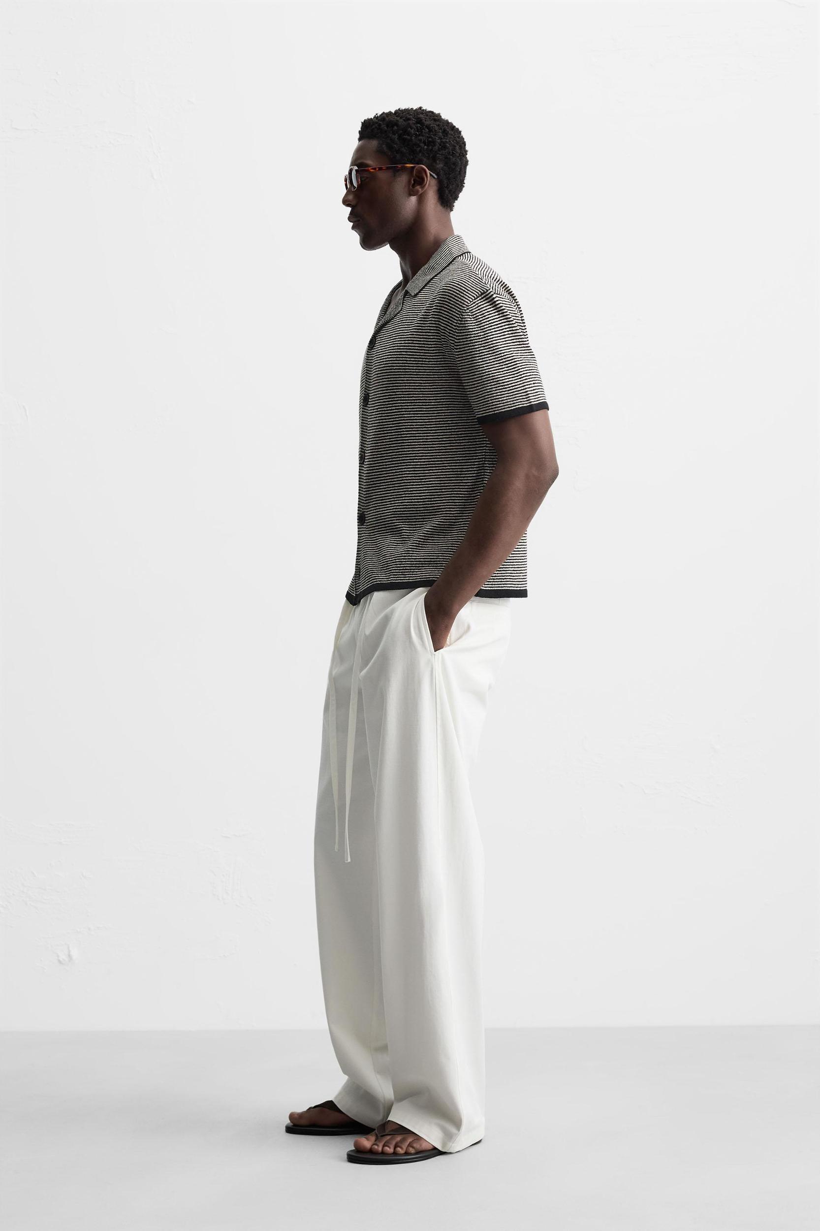 STRIPED KNIT SHIRT Product Image