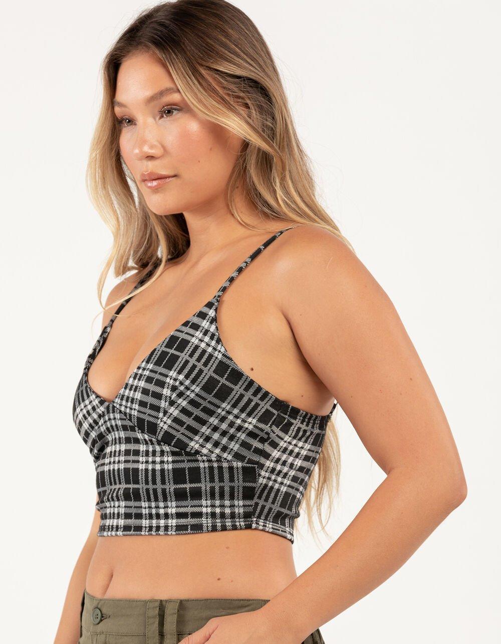 RSQ Womens Plaid Corset Cami Product Image