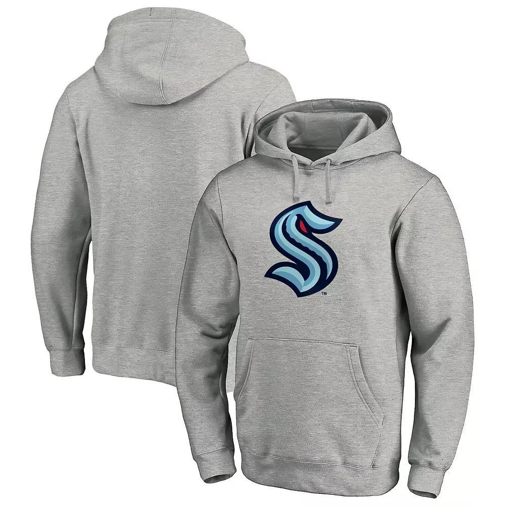 Men's Fanatics Branded Heathered Gray Seattle Kraken Big & Tall Primary Logo Pullover Hoodie,  Product Image