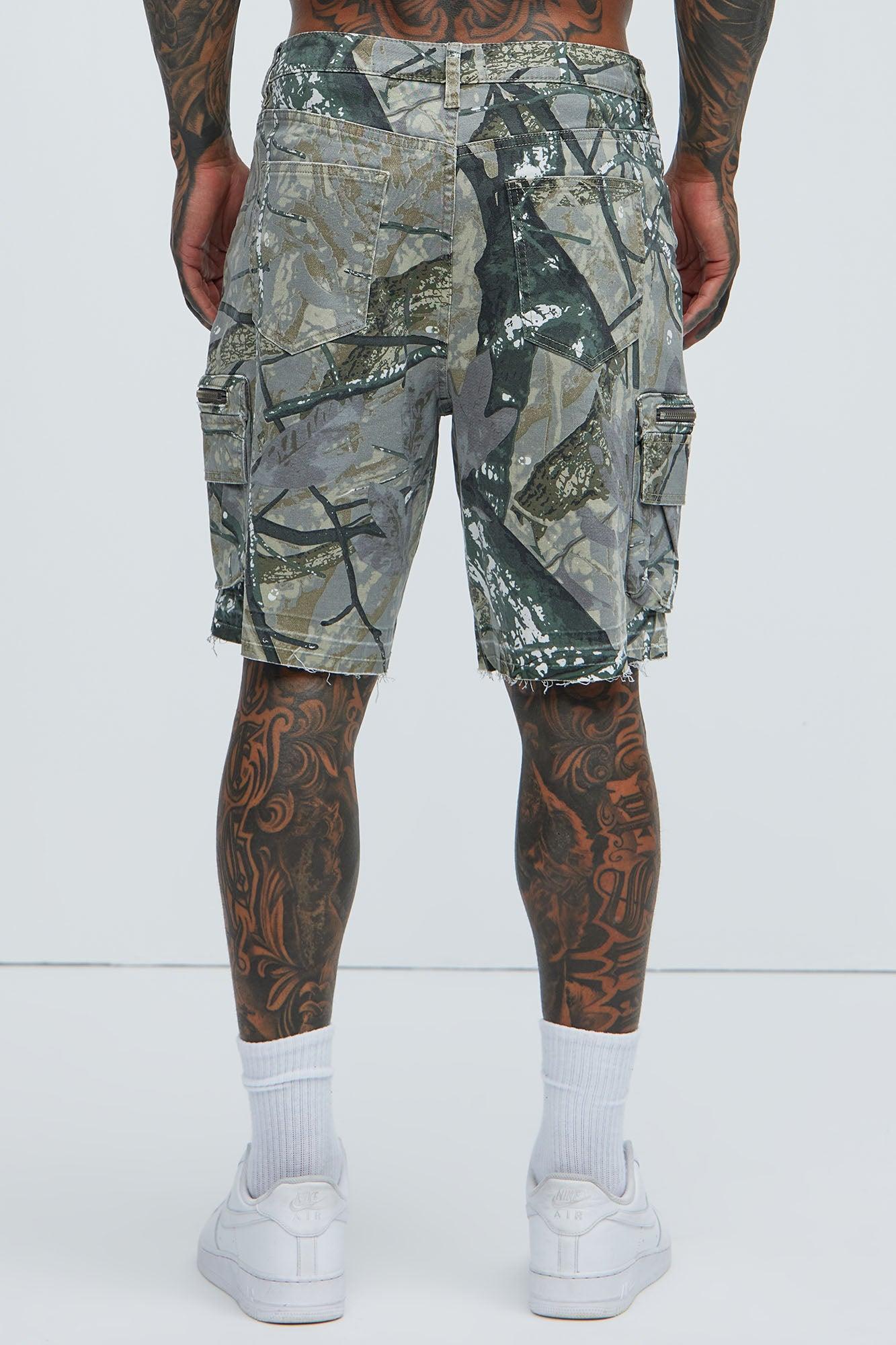 Deylen Cargo Relaxed Shorts - Camouflage Product Image