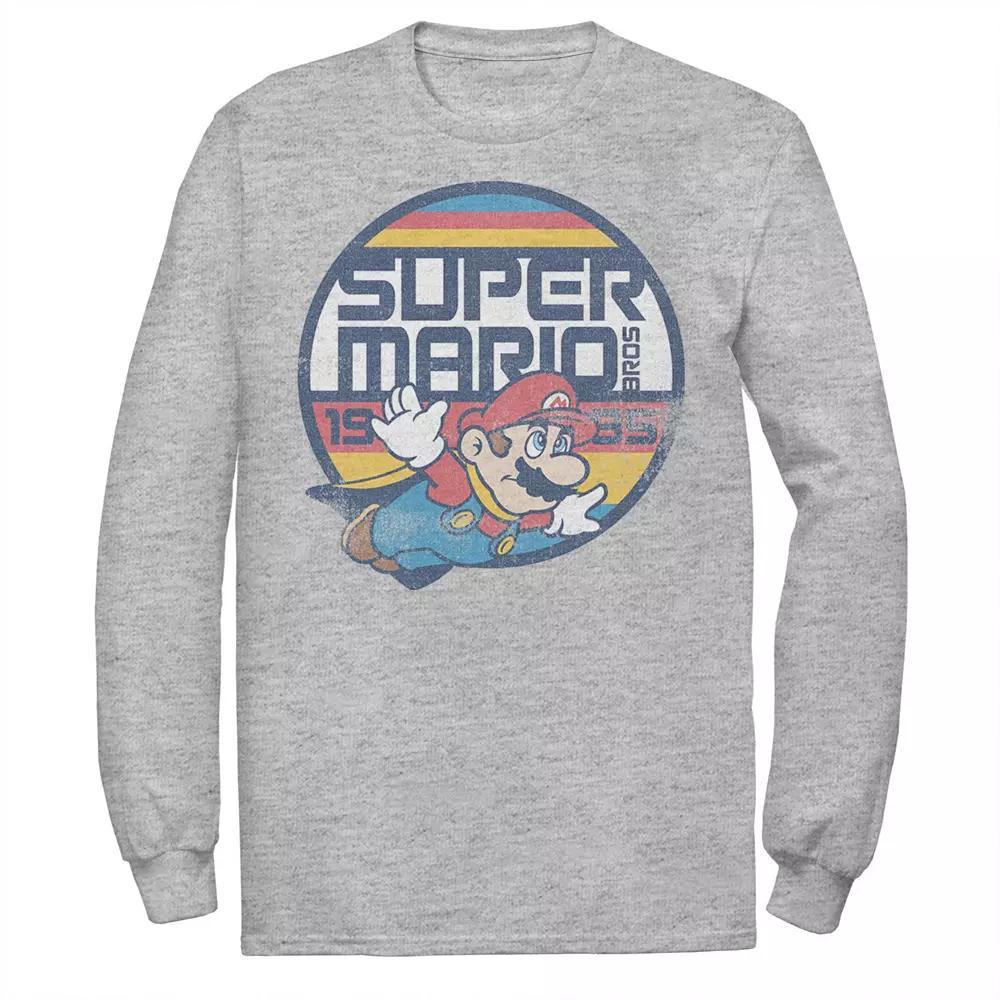 Men's Nintendo Super Mario Classic Retro Flying 1985 Tee, Size: XXL, Athletic Grey Product Image