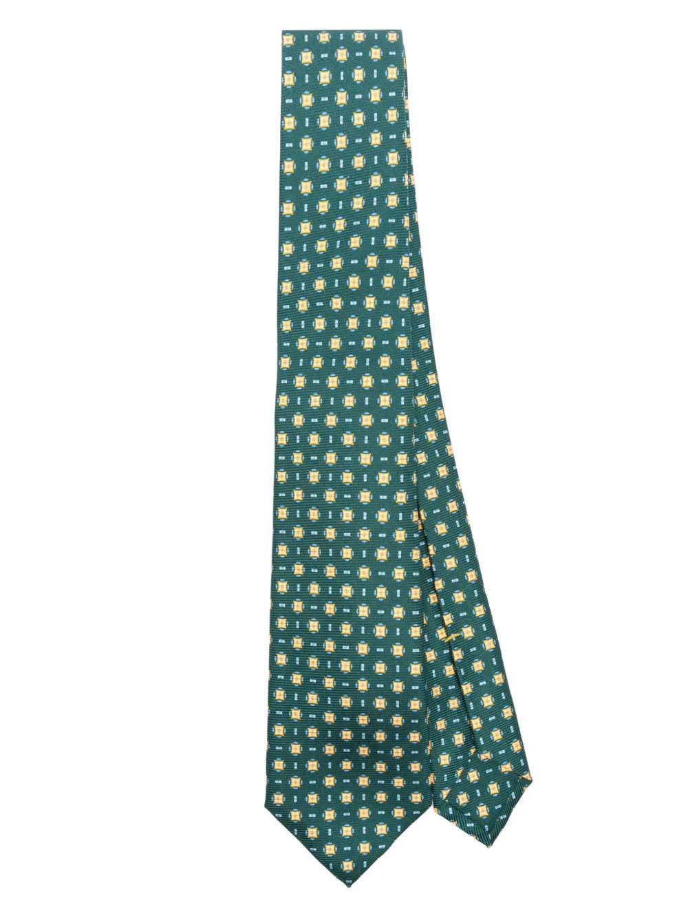 KITON Silk Tie In Green Product Image