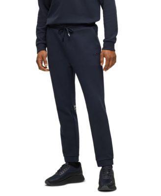 Mens Cotton-Piqu Tracksuit Bottoms with Logo Detail Product Image