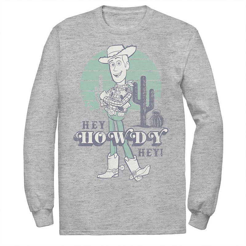 Disney / Pixar's Toy Story Men's Pastel Hey Howdy Hey Woody Tee, Size: Small, Athletic Grey Product Image