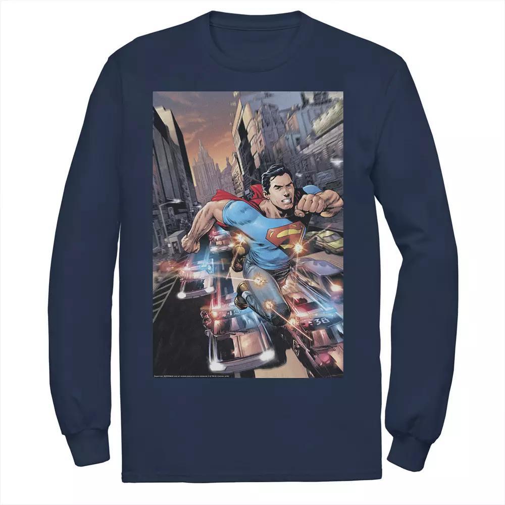 Men's DC Comics Superman Flashing Lights Poster Tee,  Product Image