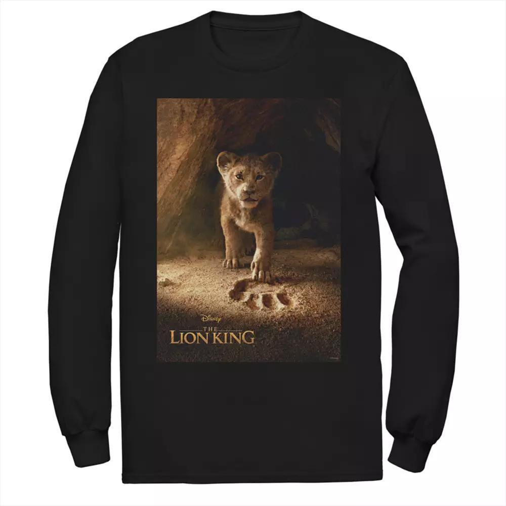 Disney's The Lion King Men's Young Simba Long Sleeve Graphic Tee, Size: Small, Black Product Image