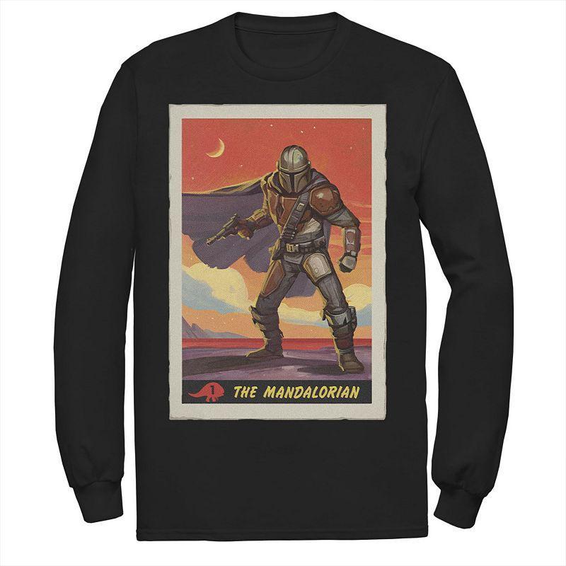 Men's Star Wars The Mandalorian Trading Card Tee, Size: Medium, Black Product Image