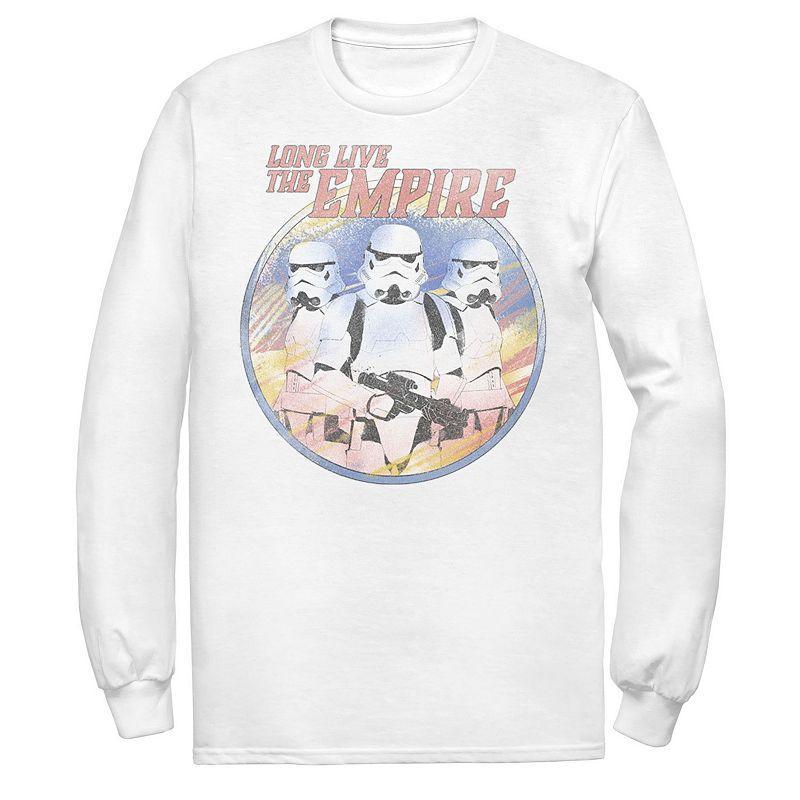 Men's Star Wars The Mandalorian Stormtroppers Long Live The Empire Portrait Tee, Size: XL, White Product Image