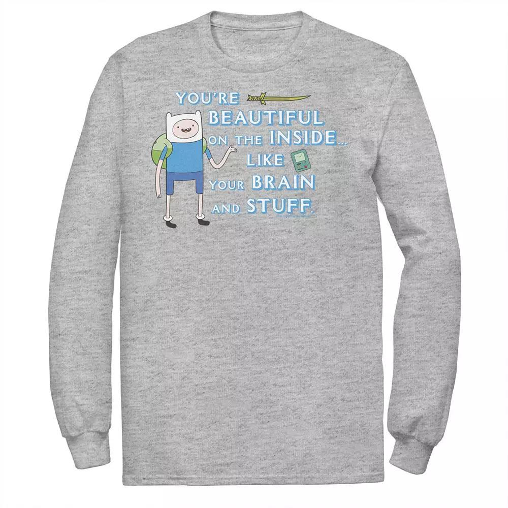 Men's Adventure Time Finn You're Beautiful On The Inside Portrait Long Sleeve Tee,  Product Image