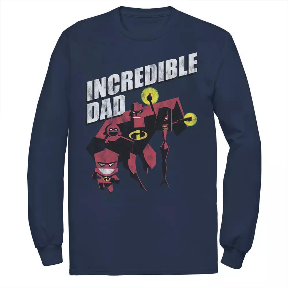 Men's Disney / Pixar Incredible Dad And Kids Tee, Size: XXL, Blue Product Image