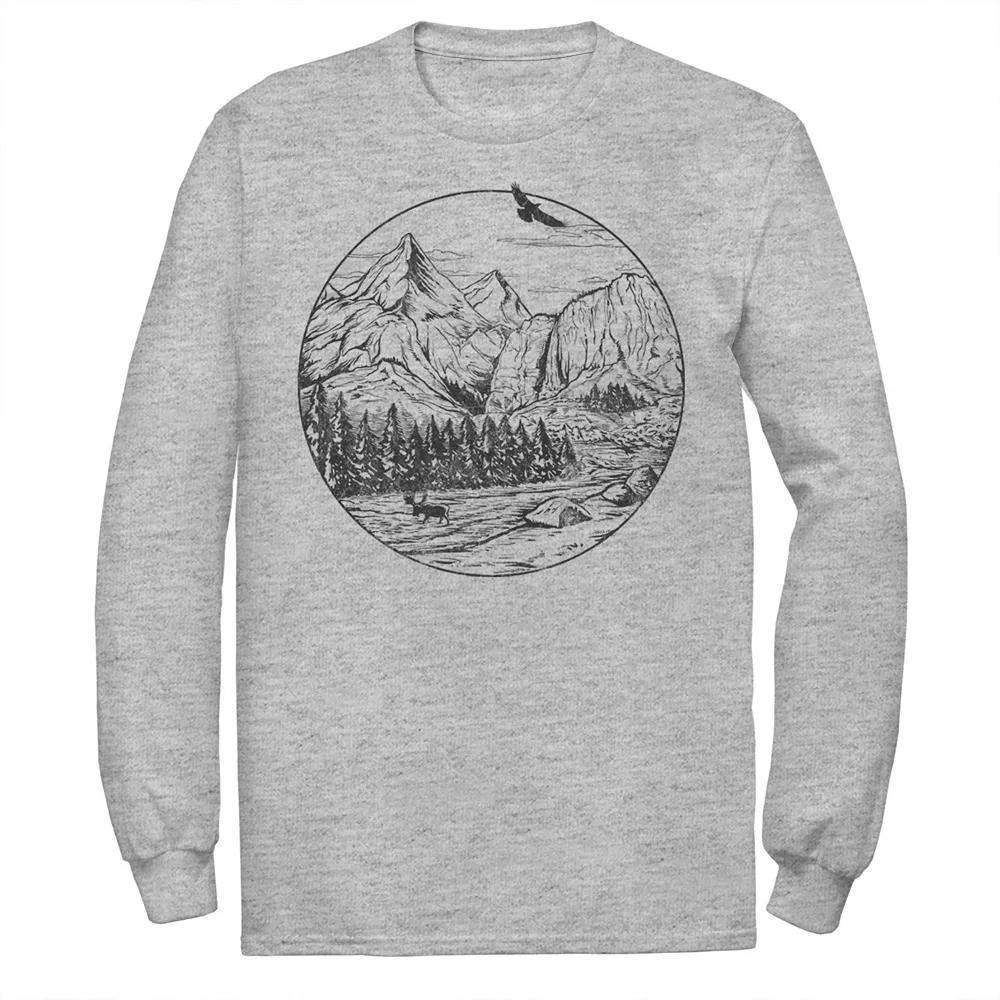 Men's Fifth Sun Mountain Falls Sketch Tee, Size: Medium, Athletic Grey Product Image
