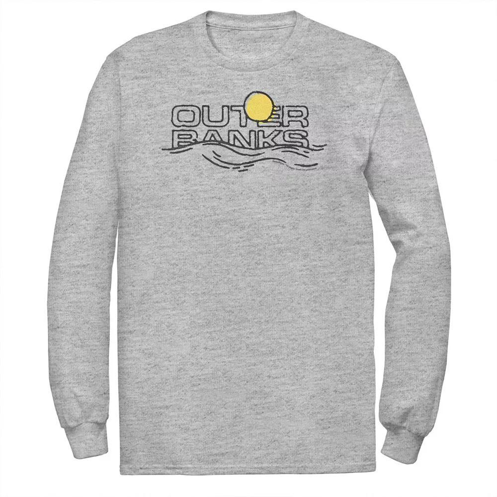Big & Tall Outer Banks Sunset Waves Logo Tee, Men's, Size: 4XLT, Athletic Grey Product Image