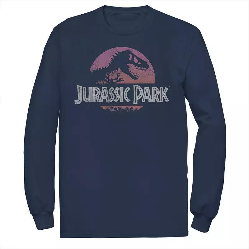 Mens Jurassic Park Gradient Sunset Logo Icon Tee Product Image