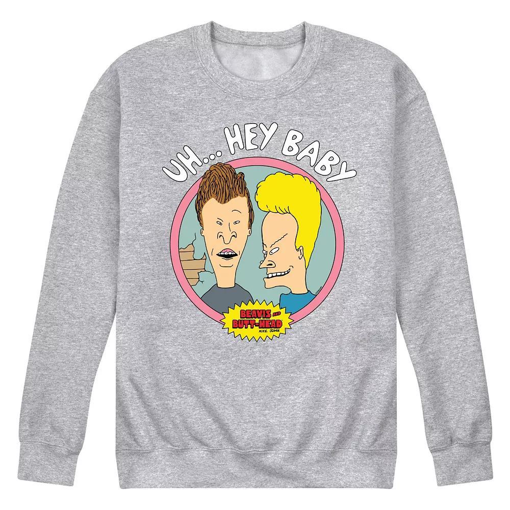 Men's Beavis & Butthead Uh... Hey Baby Fleece Sweatshirt,  Product Image