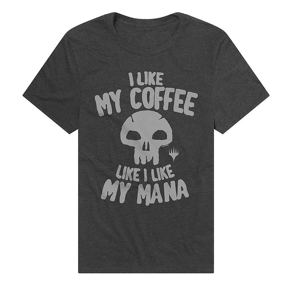 Men's Magic the Gathering I Like My Coffee Like My Mana T-Shirt, Size: Small, Grey Product Image