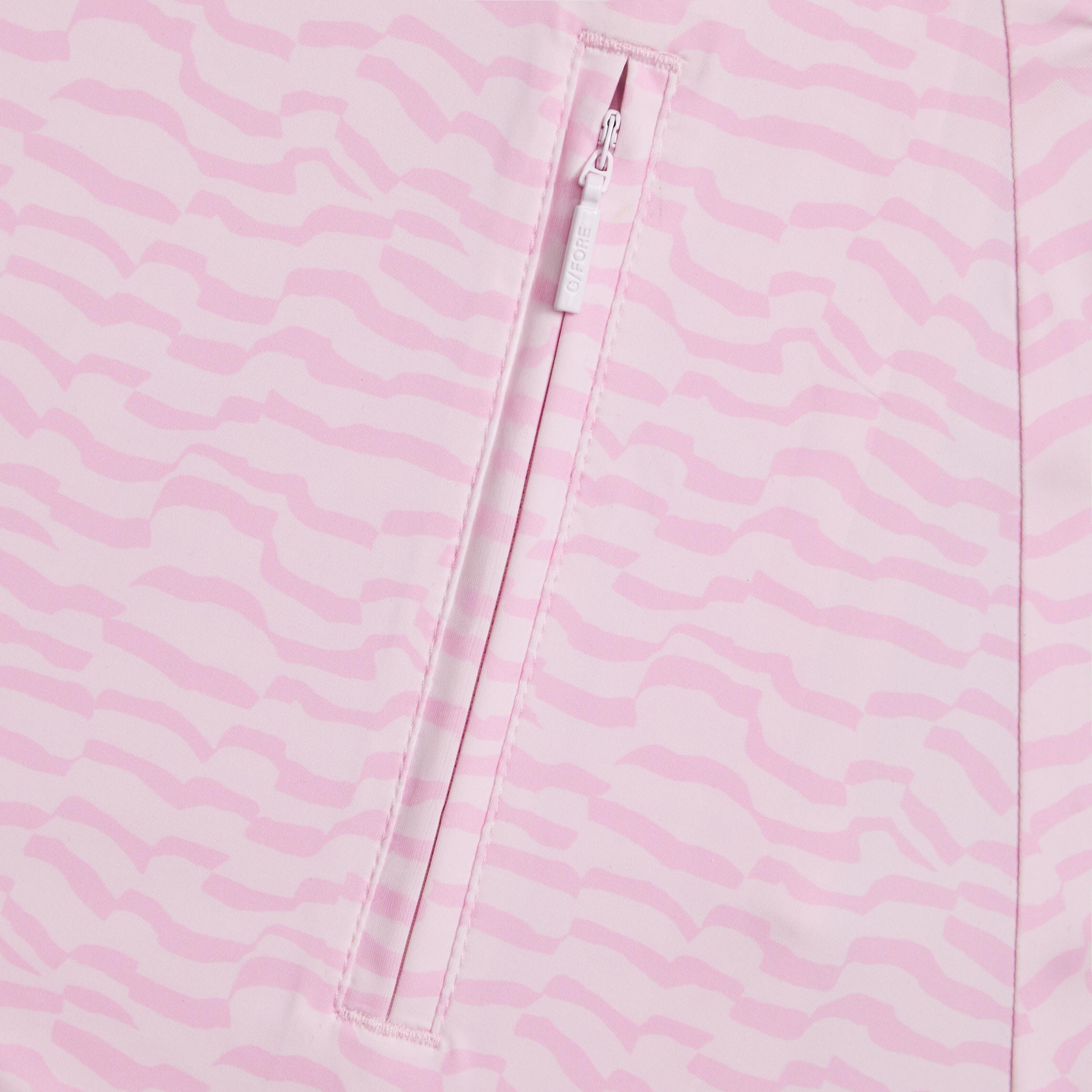 SPLIT STRIPE SILKY TECH NYLON SLEEVELESS POLO Product Image