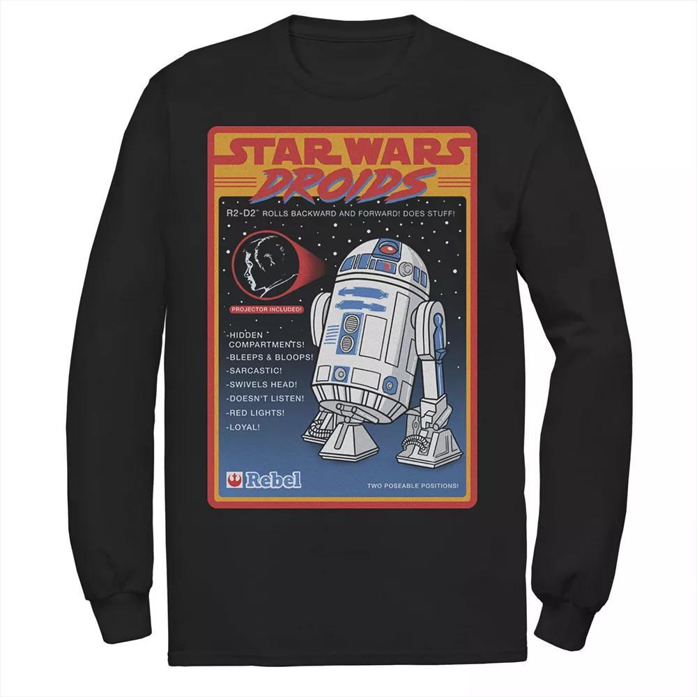 Men's Star Wars Droids R2-D2 Advertisement Poster Long Sleeve Graphic Tee,  Product Image
