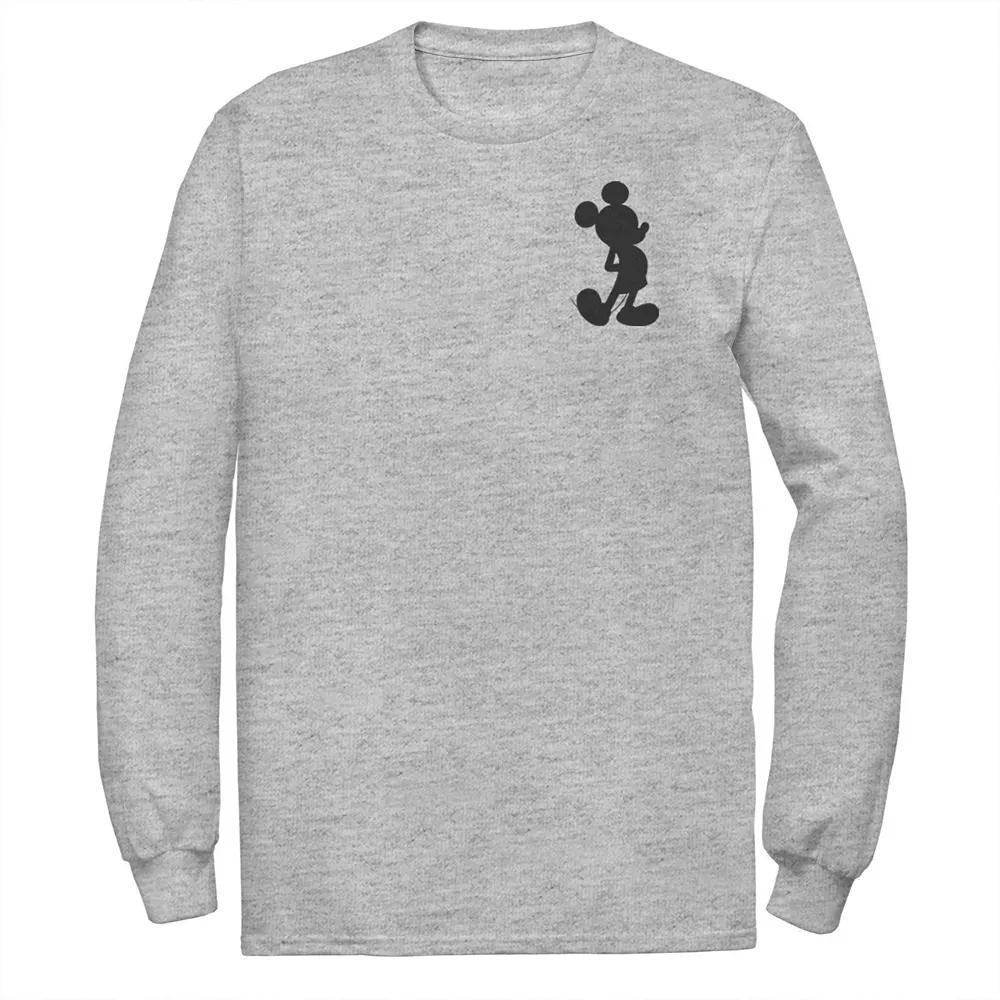 Disney's Mickey Mouse Big & Tall Silhouette Left Chest Long Sleeve, Men's,  Product Image