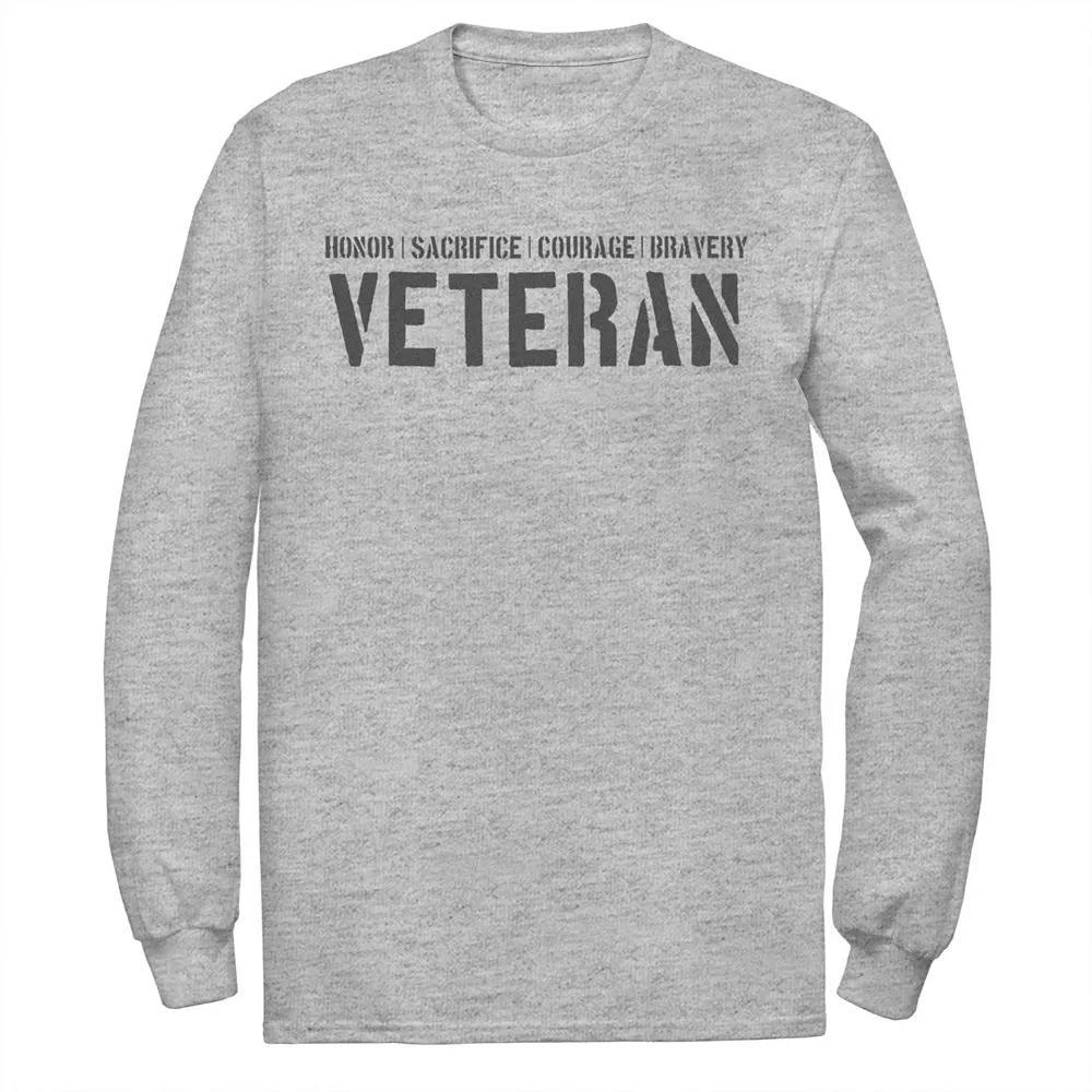 Men's Veterans Day Attributes Of A Veteran Tee, Size: XXL, Athletic Grey Product Image