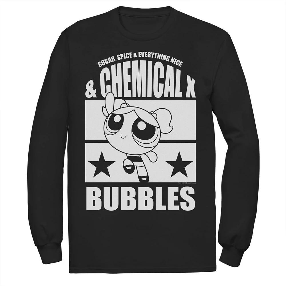 Men's Cartoon Network Powerpuff Girls Bubbles Chemical X Long Sleeve Tee,  Product Image