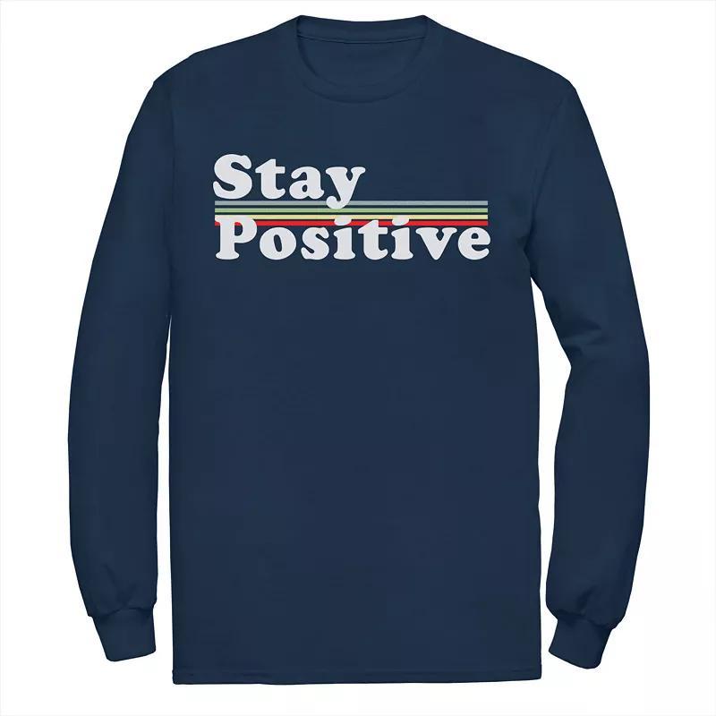 Men's Fifth Sun Stay Positive Rainbow Tee, Size: XL, Blue Product Image