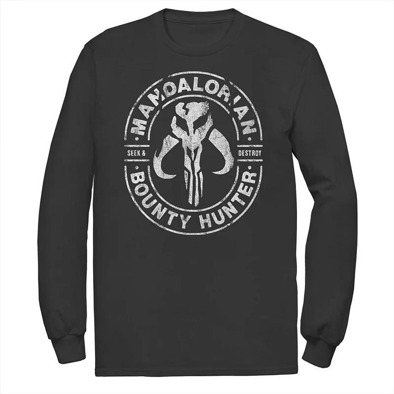 Big & Tall Star Wars The Mandalorian The Child Long Sleeve Tee, Men's, Size: 5XL, Black Product Image