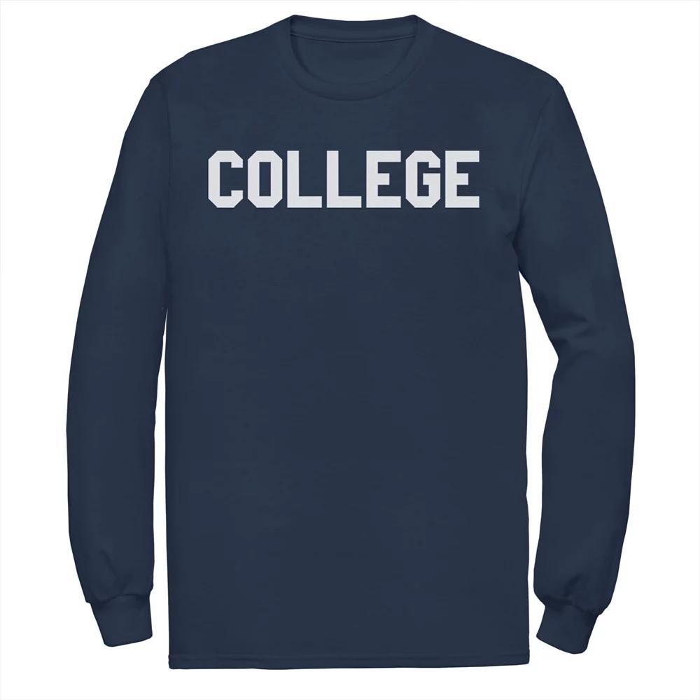 Men's Animal House Bold College Long Sleeve Fleece, Size: Small, Blue Product Image