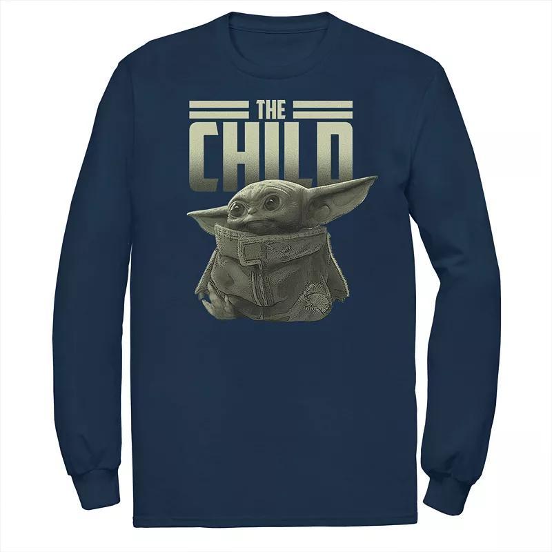 Men's Star Wars The Mandalorian The Child Portrait Tee, Size: Medium, Blue Product Image