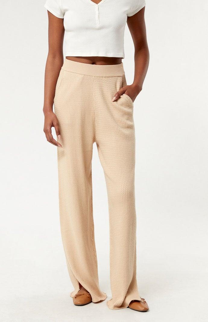 WEWOREWHAT Women's Cable Knit Pull-On Pants Product Image