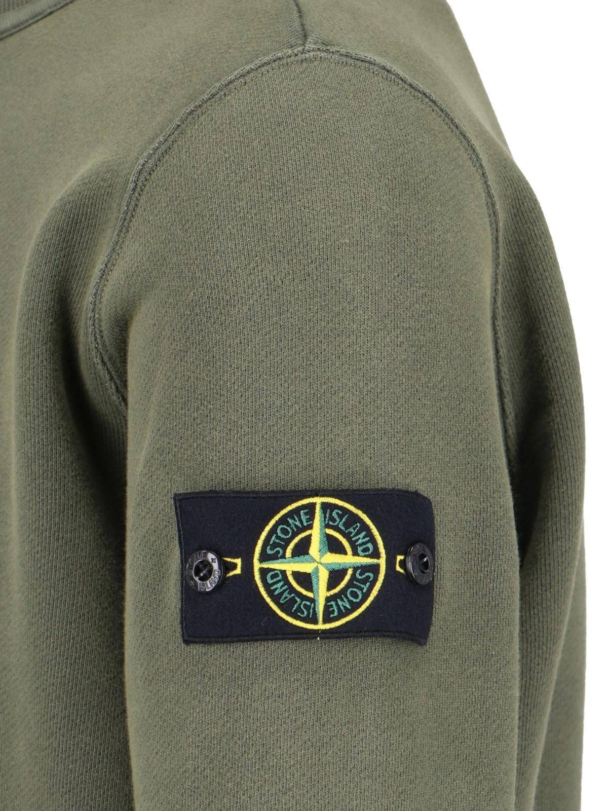 STONE ISLAND Logo Sweatshirt In Green Product Image