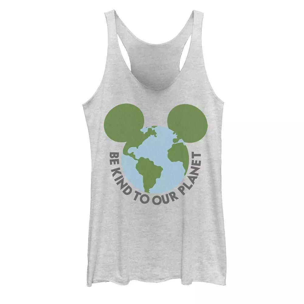 Disney's Mickey & Friends Mickey Be Kind To Our Planet Globe Racerback Tank Top, Girl's,  Product Image