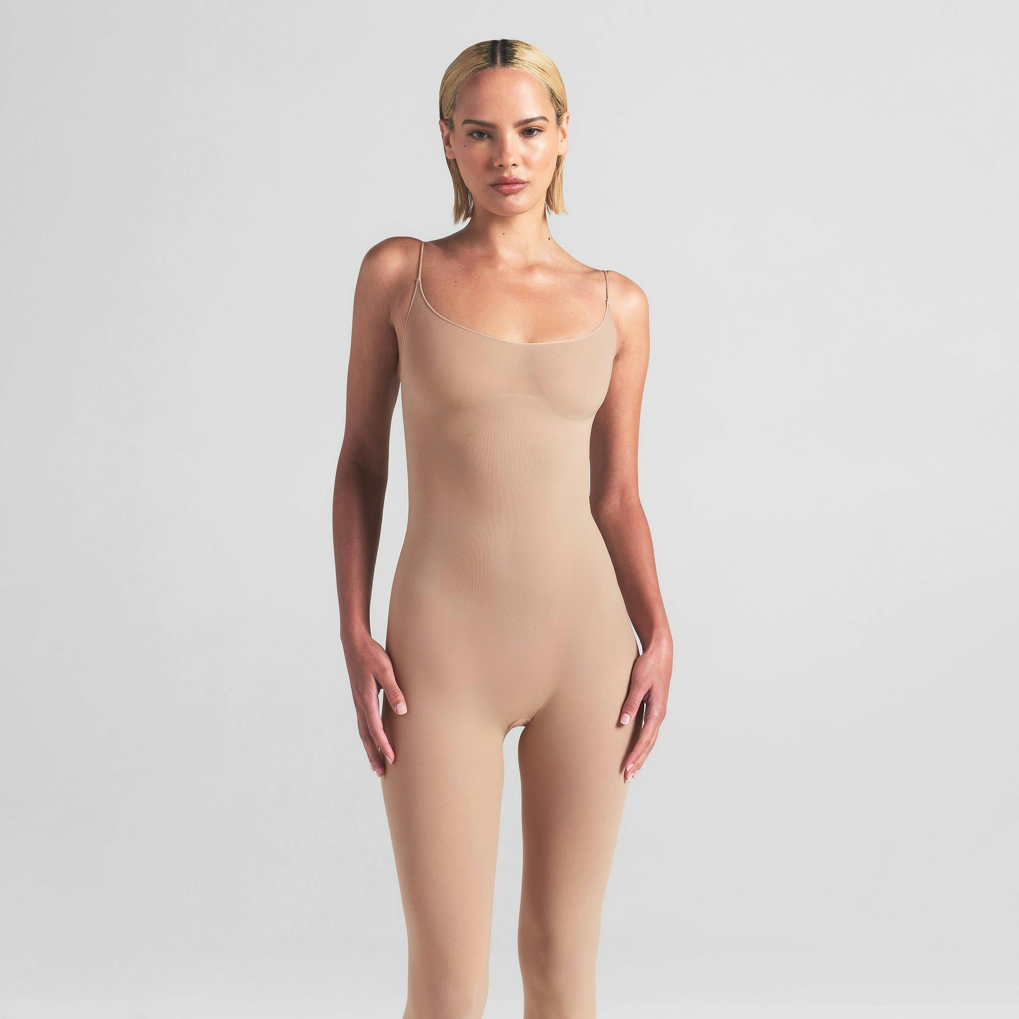 SHEER SEAMLESS CATSUIT | CLAY Product Image