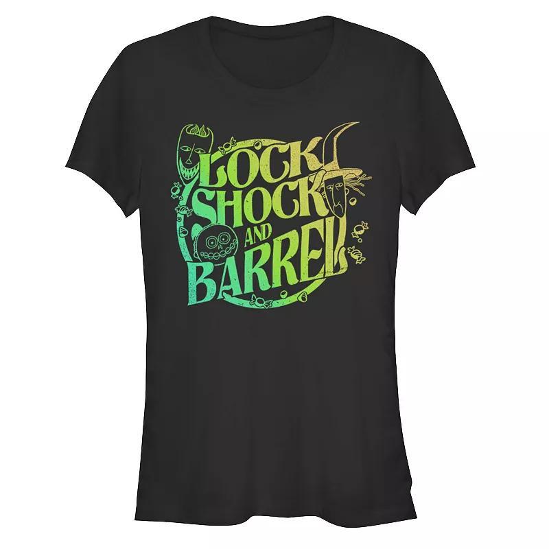 Disneys The Nightmare Before Christmas Womens Lock Shock And Barrel Tee, Girls Product Image