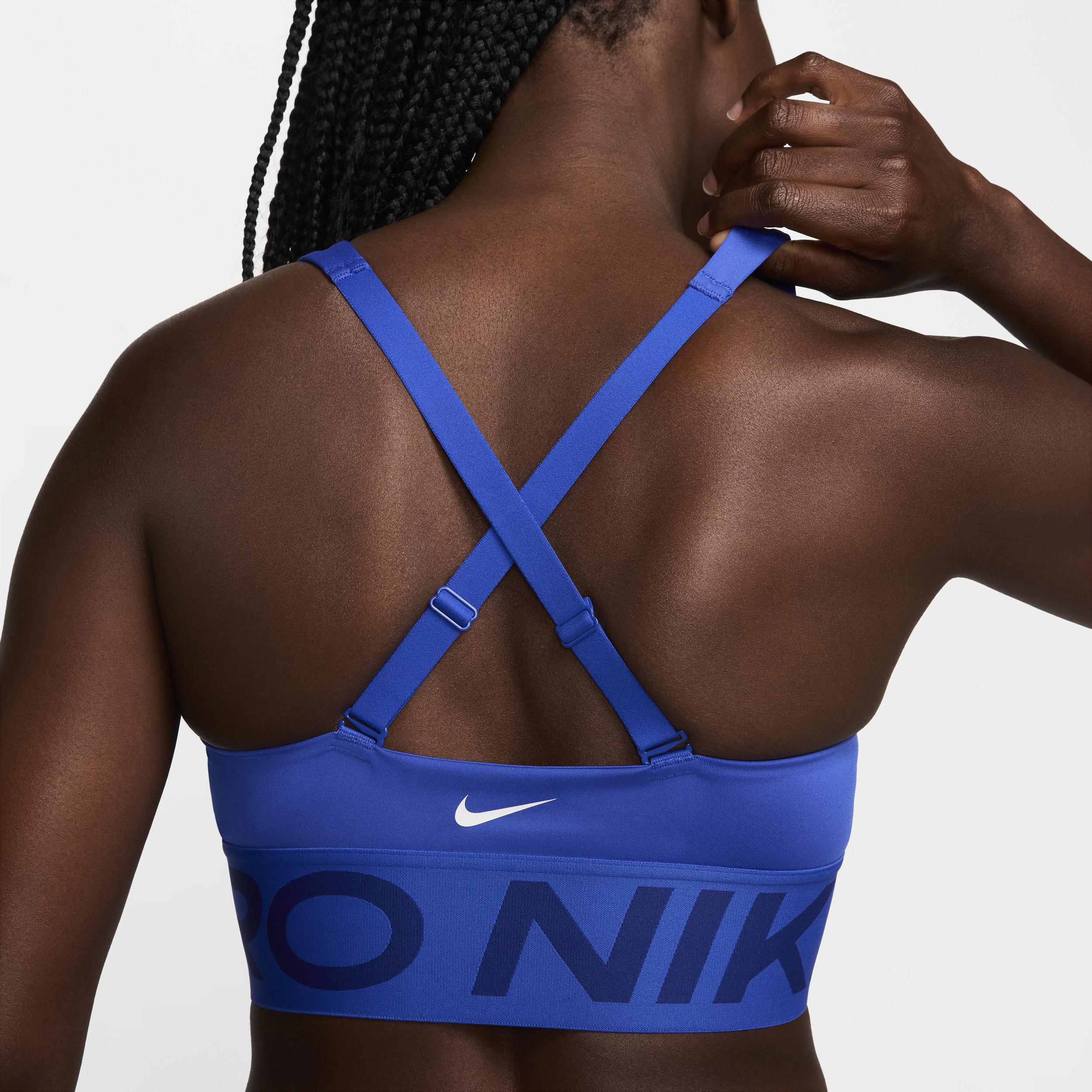 Nike Womens Pro Indy Plunge Bra Bold - Hyper Royal/Deep Royal/White Product Image