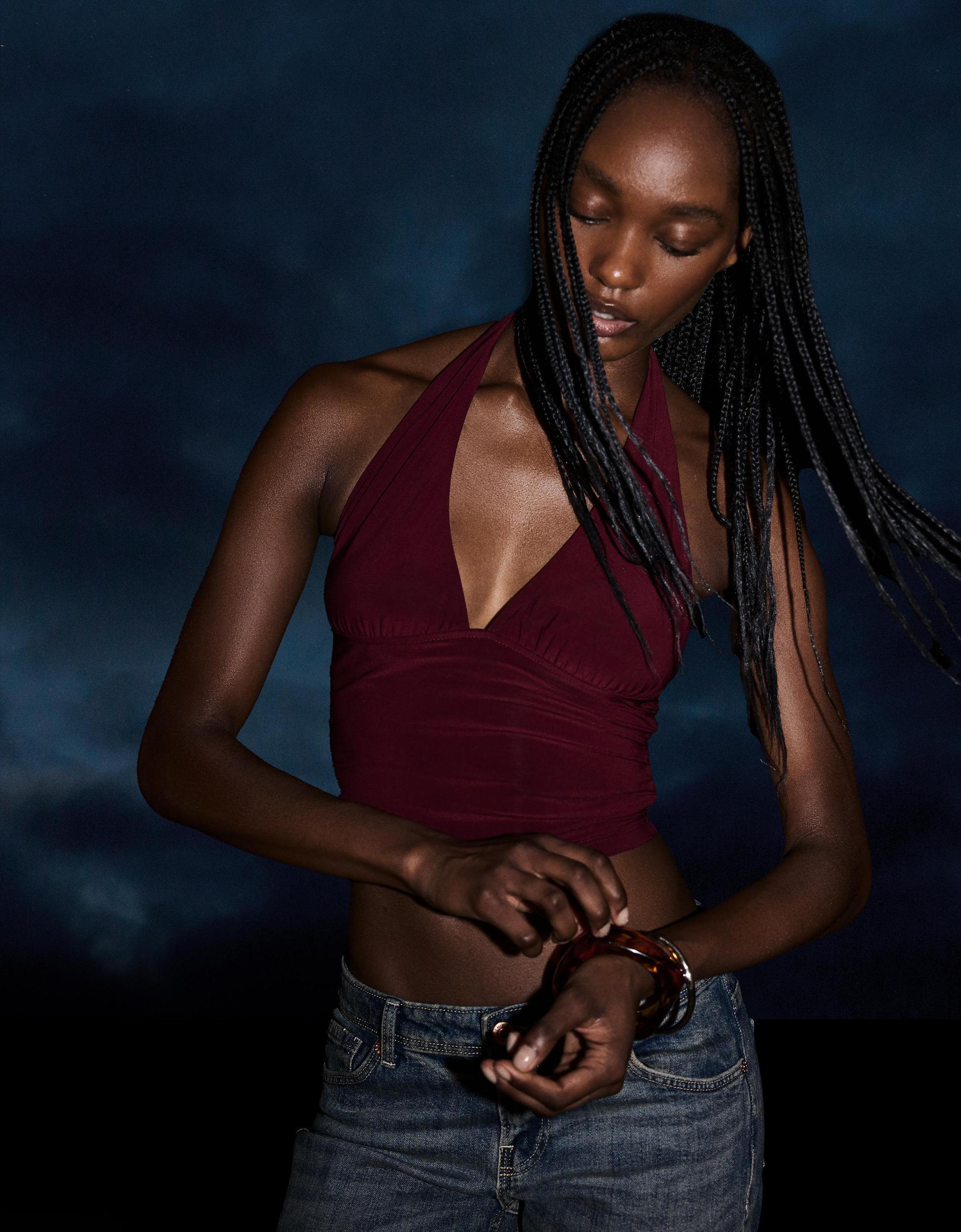 Gathered halter top Product Image