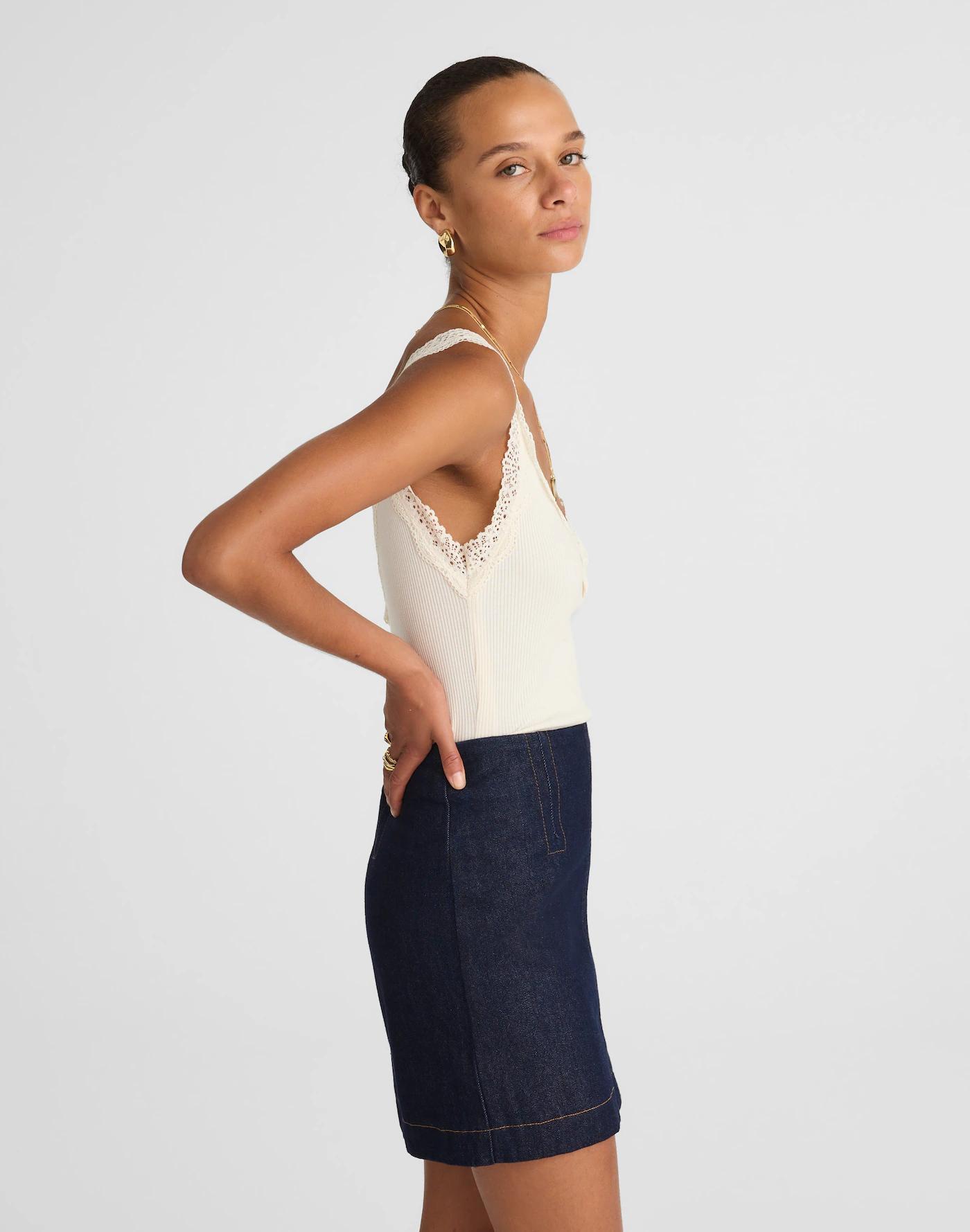 Mini Skirt in Airy Denim Product Image