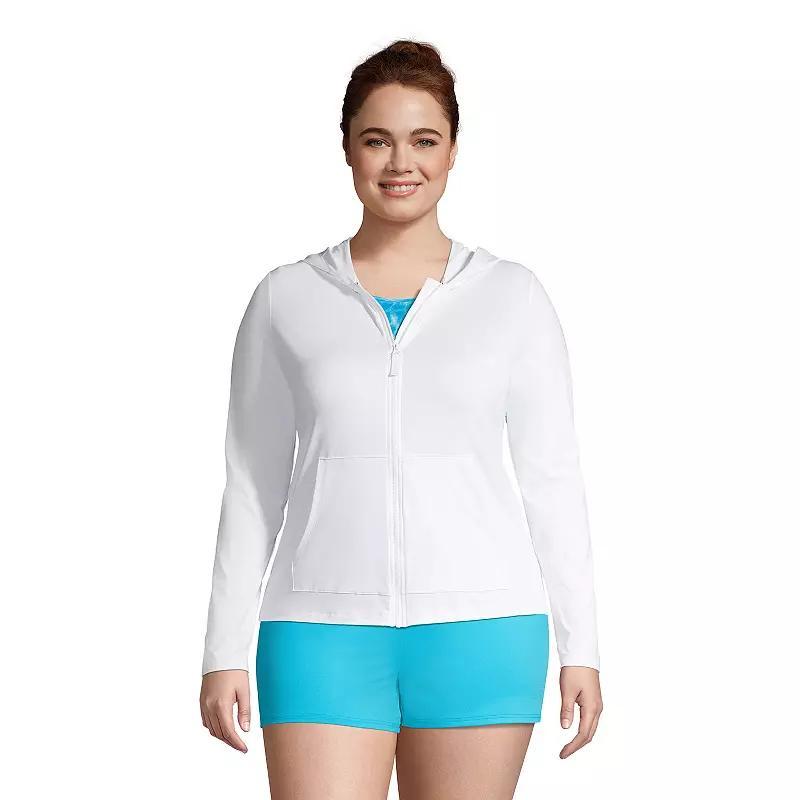 Womens Lands End UPF 50 Hooded Long-Sleeve Rash Guard Product Image