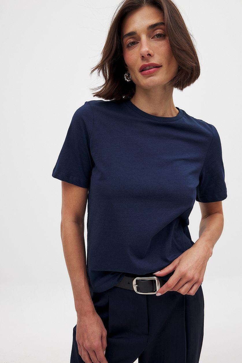 Round Neck Cotton T-Shirt Product Image