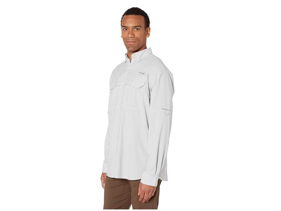 Columbia Low Drag Offshore Long Sleeve Shirt (Cool Grey/White) Men's Clothing Product Image