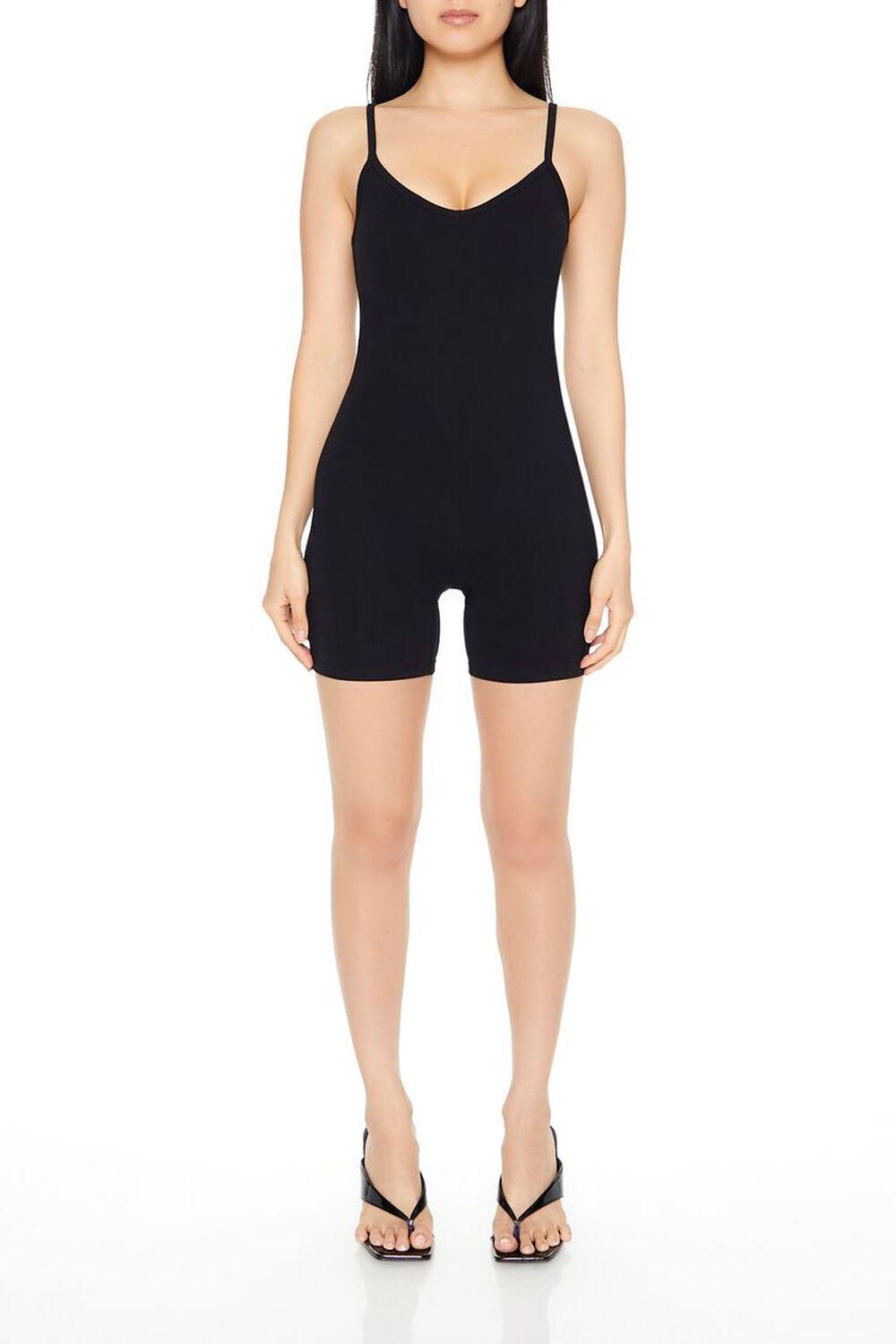 Fitted V-Neck Cami Romper | Forever 21 Product Image