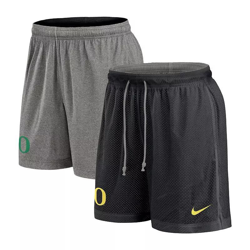 Men's Nike Black/Heather Gray Oregon Ducks Player Reversible Shorts,  Product Image