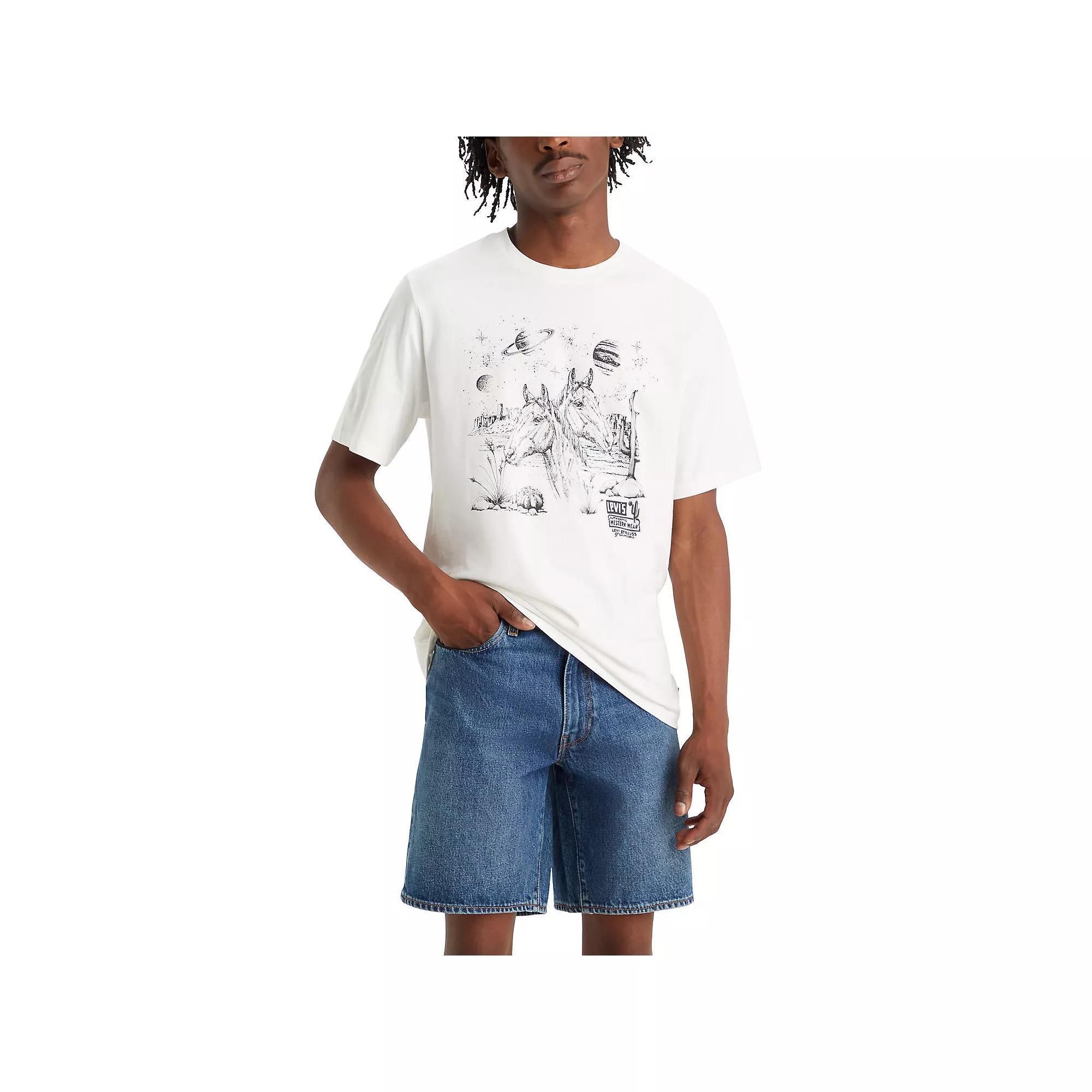 Men's Levi's® Relaxed-Fit Short-Sleeve Graphic Tee, Size: Large, White Cloud Dancer Product Image