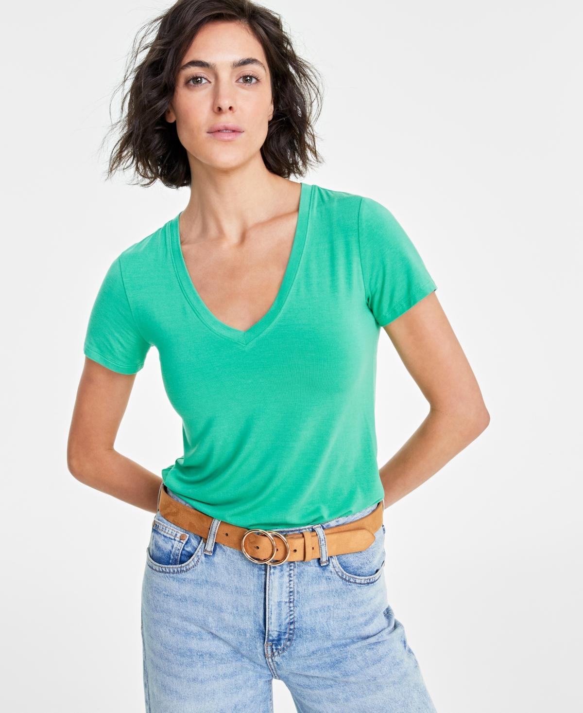 On 34th Womens Modal V-Neck T-Shirt, Created for Macys Product Image