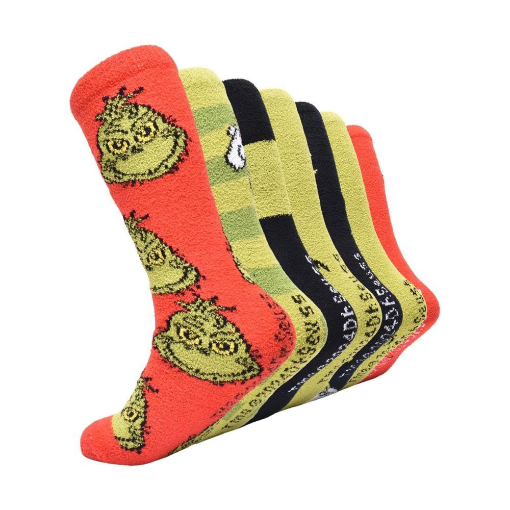 Men's The Grinch 7 Days of Cozy Crew Socks - 6-12 Product Image