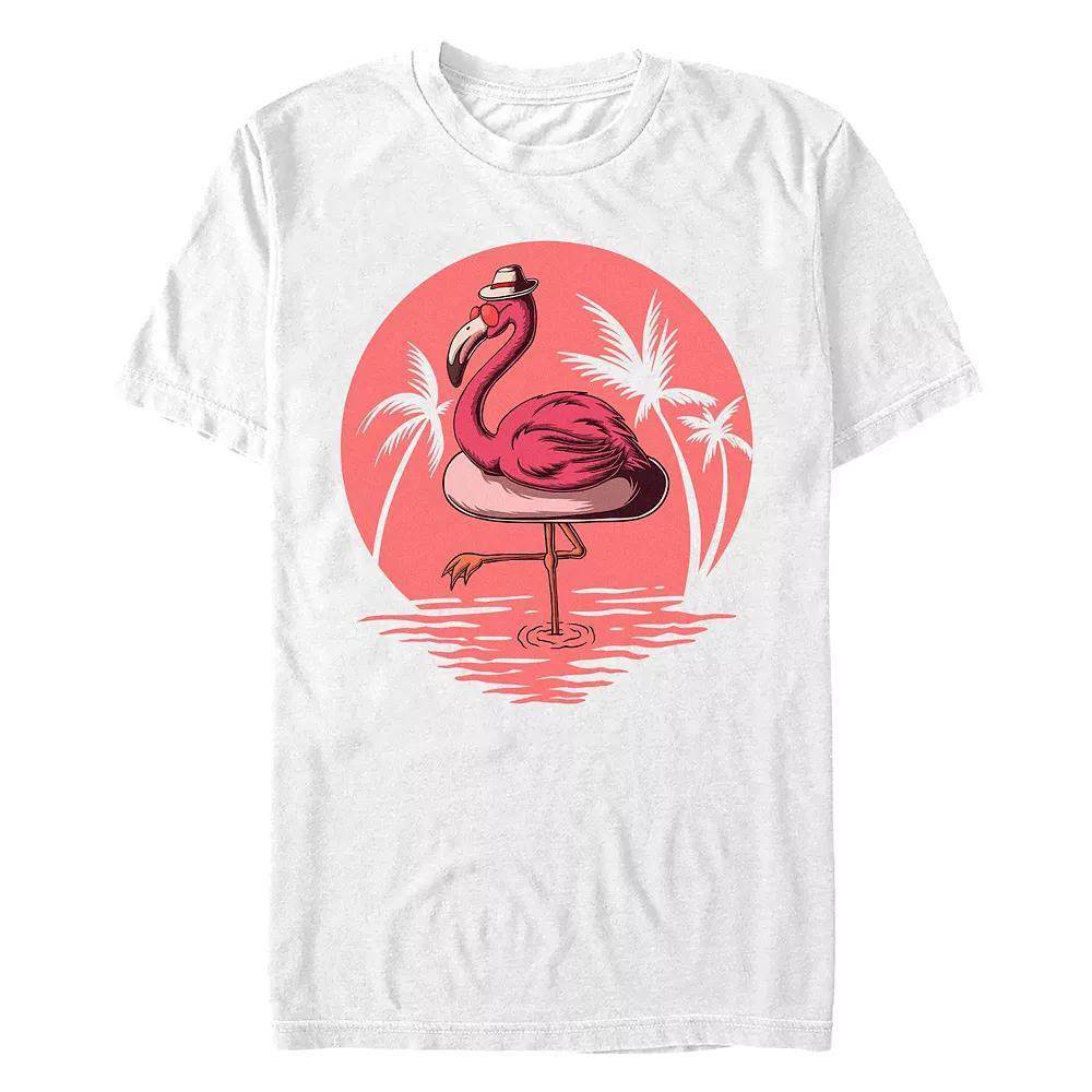 Big & Tall Flamingo Summer Chilling Graphic Tee, Men's,  Product Image