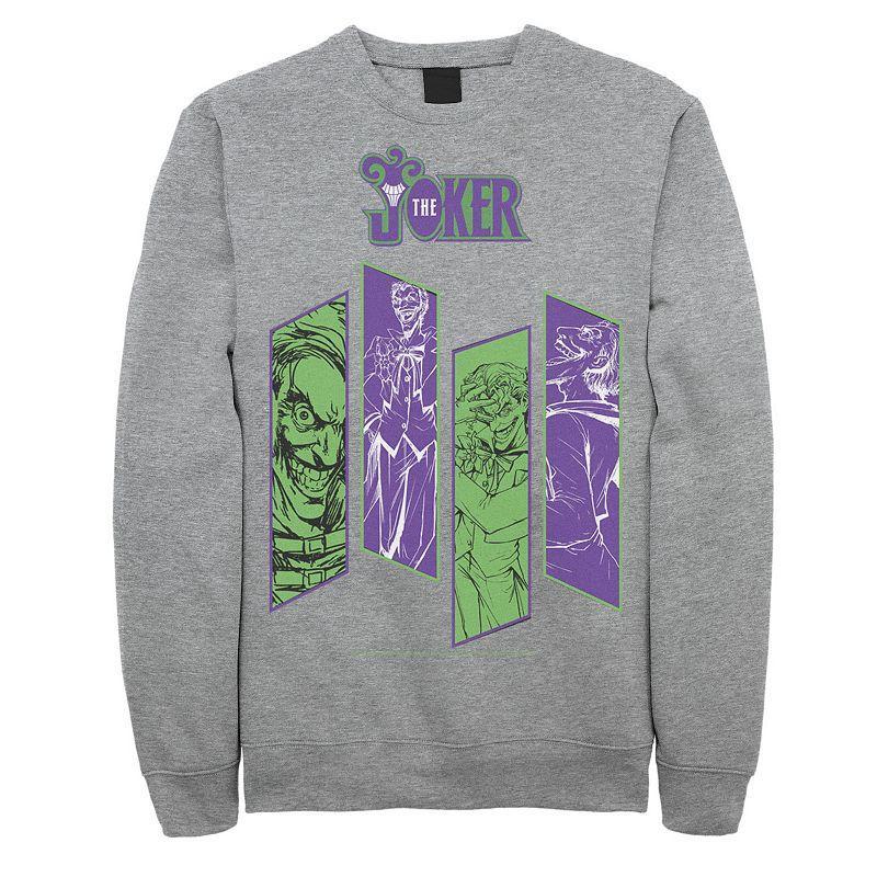 Men's DC Comics The Joker Portrait Panels Graphic Fleece Pullover,  Product Image