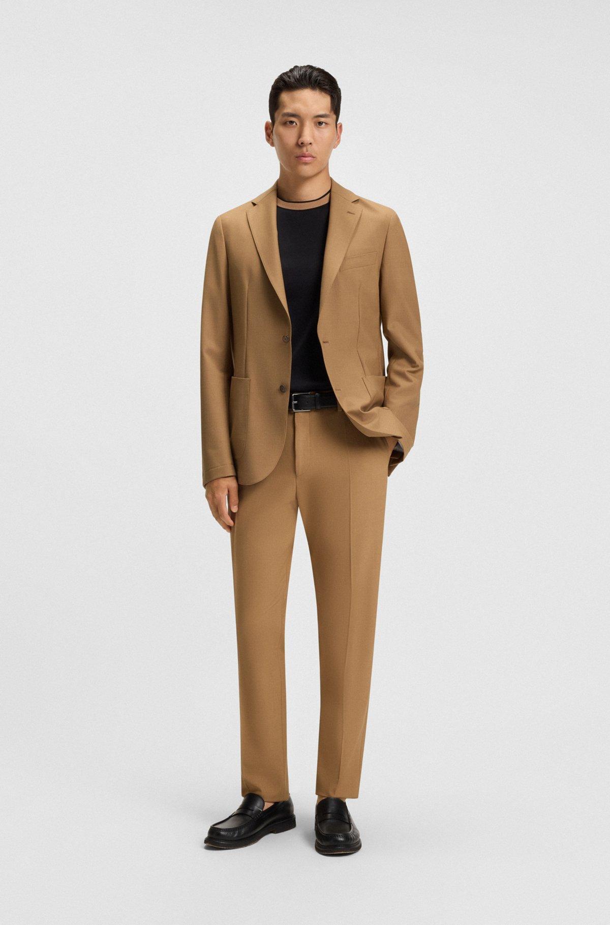 Tapered-fit trousers in machine-washable stretch fabric Product Image