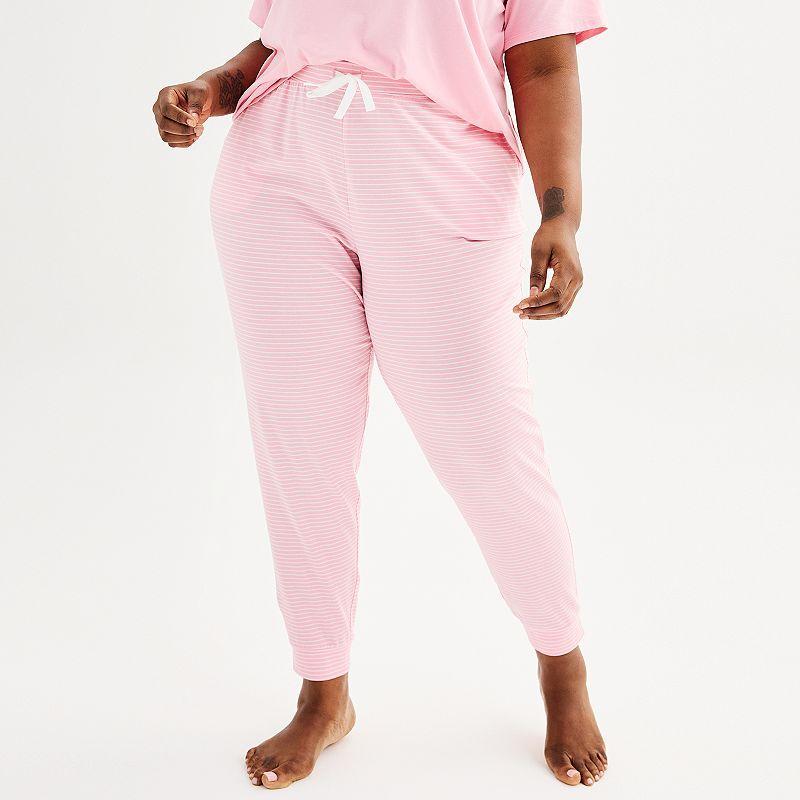 Plus Size Sonoma Goods For Life Cotton Modal Cuffed Sleep Pants, Womens Product Image